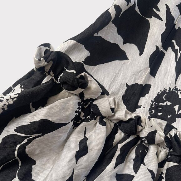 Rickie Freeman for Teri Jon Black & White Ruffle Dress Size 4 - Picture 6 of 9